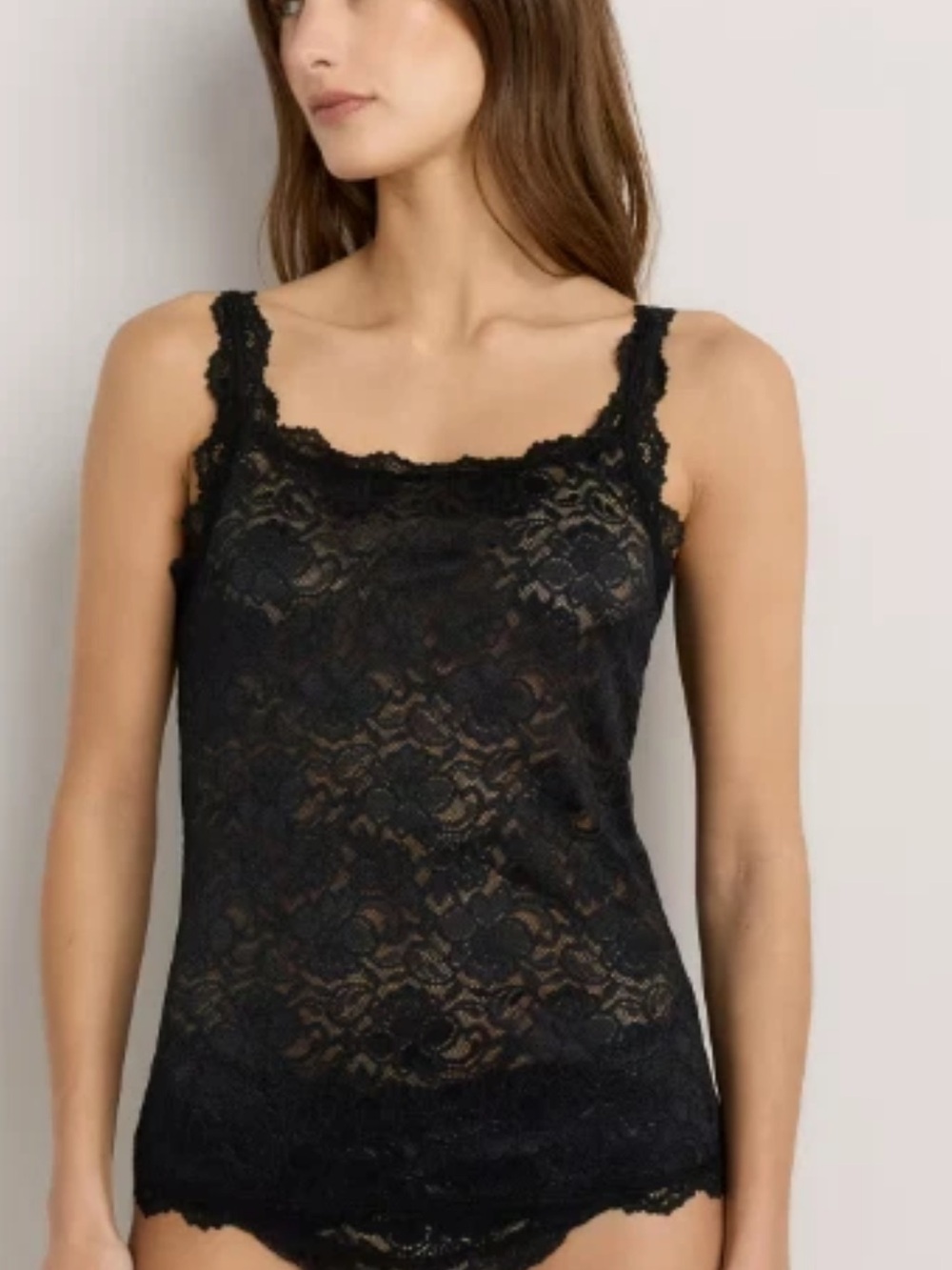 NWOT QUINCE Pack Of 2 Stretch Lace Camille Tops Medium Black 8243